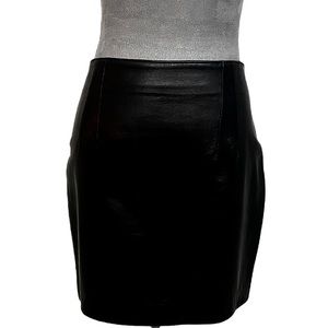 Margaret Godfrey Leather A-Line Mini Skirt